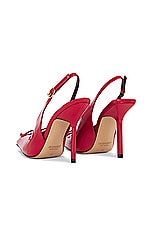 JACQUEMUS Les Slingbacks Cubisto H in Red 1, view 3, click to view large image.