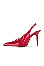 JACQUEMUS Les Slingbacks Cubisto H in Red 1, view 5, click to view large image.