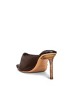 JACQUEMUS Les Mules Bagnu in Brown, view 3, click to view large image.
