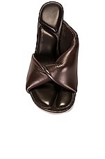JACQUEMUS Les Mules Bagnu in Brown, view 4, click to view large image.