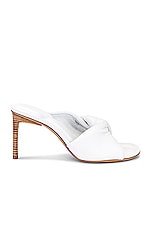 JACQUEMUS Les Mules Bagnu in White, view 1, click to view large image.