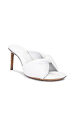 JACQUEMUS Les Mules Bagnu in White, view 2, click to view large image.