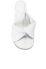 JACQUEMUS Les Mules Bagnu in White, view 4, click to view large image.