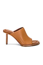JACQUEMUS Les Mules Rond Carre in LIGHT BROWN, view 1, click to view large image.