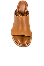 JACQUEMUS Les Mules Rond Carre in LIGHT BROWN, view 4, click to view large image.