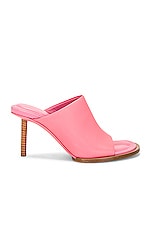 JACQUEMUS Les Mules Rond Carre in PINK, view 1, click to view large image.