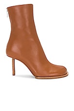 JACQUEMUS Les Bottines Rond Carre in Light Brown, view 1, click to view large image.
