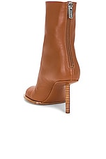 JACQUEMUS Les Bottines Rond Carre in Light Brown, view 3, click to view large image.