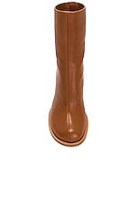 JACQUEMUS Les Bottines Rond Carre in Light Brown, view 4, click to view large image.