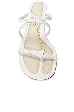 JACQUEMUS Les Sandales Basses Pralu in White, view 4, click to view large image.