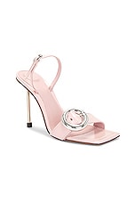 JACQUEMUS Les Sandales Regalo Haute in Light Pink, view 2, click to view large image.