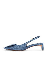 JACQUEMUS Les Slingbacks Duelo B in Blue, view 5, click to view large image.