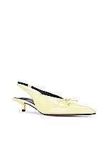 JACQUEMUS Les Slingbacks Cubisto B in Pale Yellow, view 2, click to view large image.