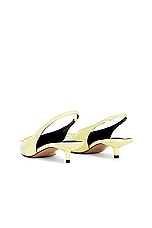 JACQUEMUS Les Slingbacks Cubisto B in Pale Yellow, view 3, click to view large image.