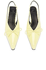 JACQUEMUS Les Slingbacks Cubisto B in Pale Yellow, view 4, click to view large image.