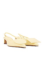 JACQUEMUS Les Slingbacks Duelo B in Ivory, view 1, click to view large image.