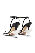 JACQUEMUS Les Doubles Sandals in Black & White, view 3, click to view large image.