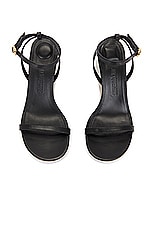JACQUEMUS Les Doubles Sandals in Black & White, view 4, click to view large image.