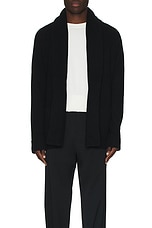 SIMKHAI Nicolai Shawl Collar Cardigan in Black, view 3, click to view large image.