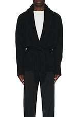 SIMKHAI Nicolai Shawl Collar Cardigan in Black, view 4, click to view large image.