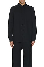 SIMKHAI Rocco Shirt Jacket in Black, view 3, click to view large image.
