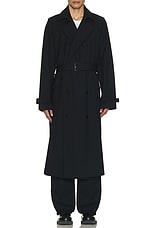 SIMKHAI Clive Belted Trench in Black, view 3, click to view large image.