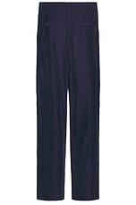 SIMKHAI Clyde Cinch Waist Pleated Trouser in Midnight, view 2, click to view large image.