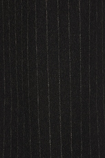 SIMKHAI Elvis Pleated Pull On Trouser in Charcoal Pinstripe, view 3, click to view large image.