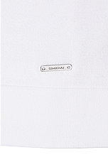 SIMKHAI Barron Short Sleeve Polo in Ivory, view 3, click to view large image.