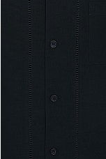 SIMKHAI Marco Camp Shirt in Midnight, view 3, click to view large image.