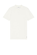 SIMKHAI Barron Short Sleeve Polo in Light Dune, view 1, click to view large image.