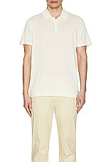 SIMKHAI Barron Short Sleeve Polo in Light Dune, view 4, click to view large image.