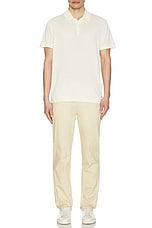 SIMKHAI Barron Short Sleeve Polo in Light Dune, view 5, click to view large image.