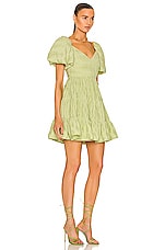 SIMKHAI Cadence Mini Dress in Pear, view 2, click to view large image.