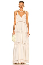 SIMKHAI Rocky Maxi Dress in Shell, view 1, click to view large image.