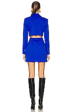 SIMKHAI Kylo Blazer Mini Dress in Cobalt, view 3, click to view large image.