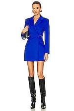 SIMKHAI Kylo Blazer Mini Dress in Cobalt, view 4, click to view large image.