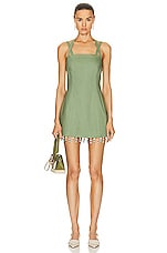 SIMKHAI Lora Mini Dress in Verde, view 1, click to view large image.