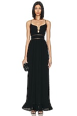 SIMKHAI Maude Bustier Gown in Black, view 1, click to view large image.