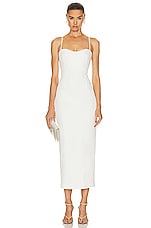 SIMKHAI Caspian Bustier Dress in White, view 1, click to view large image.