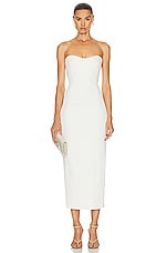 SIMKHAI Caspian Bustier Dress in White, view 2, click to view large image.