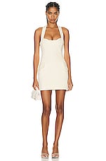 SIMKHAI Magdalena Mini Dress in Eggshell, view 1, click to view large image.