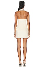 SIMKHAI Magdalena Mini Dress in Eggshell, view 3, click to view large image.
