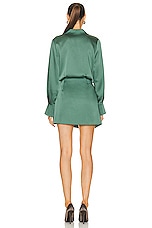 SIMKHAI Larson Long Sleeve Shirt Mini Dress in Park Slope, view 3, click to view large image.