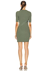 SIMKHAI Gilly Lace Up Mini Dress in Park Slope Multi, view 4, click to view large image.
