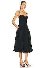 SIMKHAI Analise Bustier Midi Dress in Black, view 2, click to view large image.