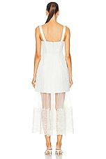 SIMKHAI Callan Bustier Midi Dress in Ivory, view 3, click to view large image.