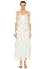 SIMKHAI Elise Midi Dress in White, view 2, click to view large image.