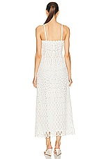 SIMKHAI Elise Midi Dress in White, view 4, click to view large image.