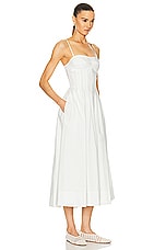 SIMKHAI Kittiya Sleeveless Midi Dress in White, view 2, click to view large image.